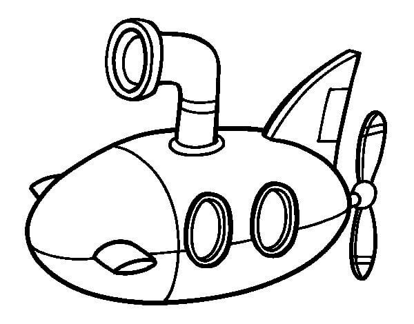 Dibujo Submarino Normal Para Imprimir Y Colorear